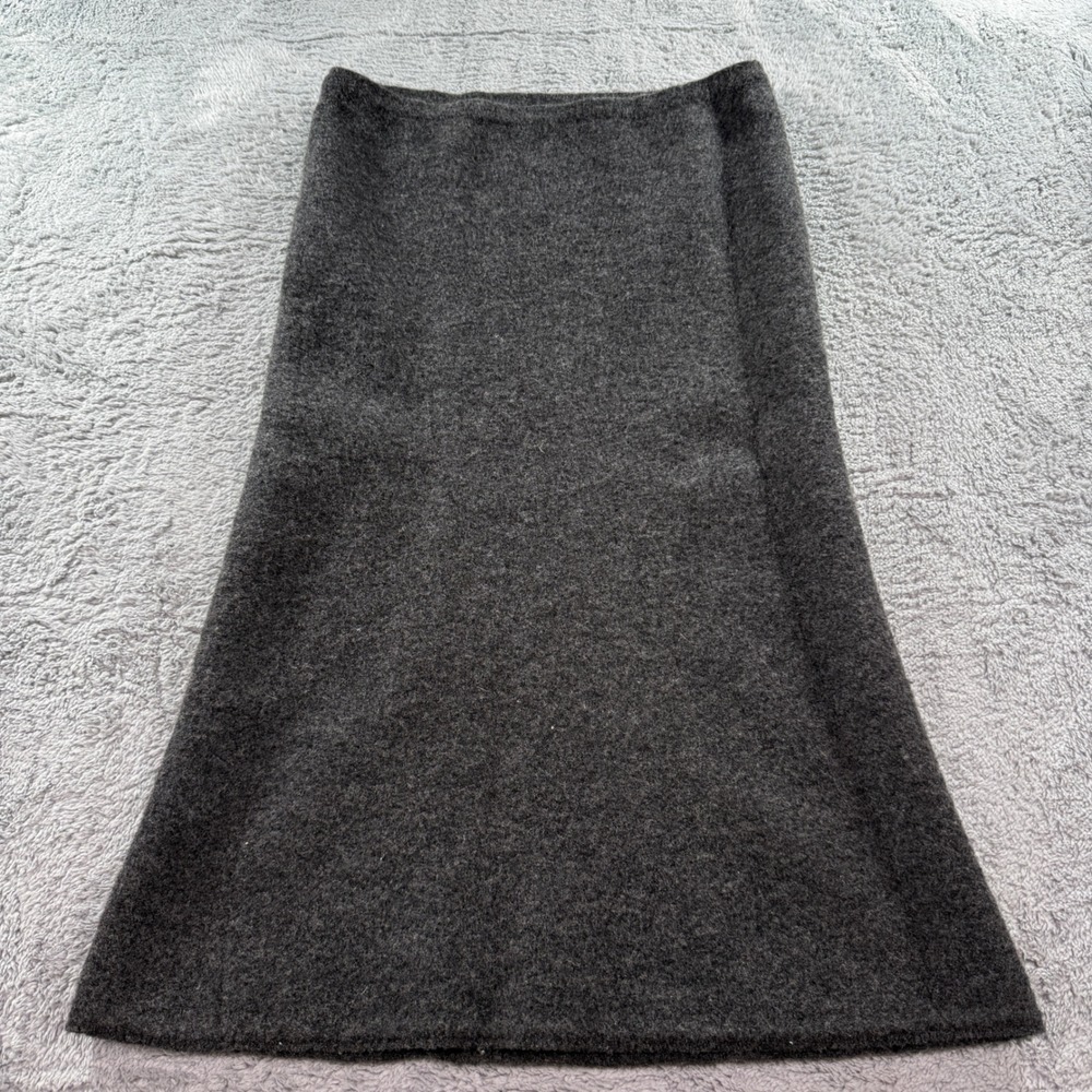 Freeport Studio Womens Gray Wool Blend A-Line Midi Skirt Size M OHV58